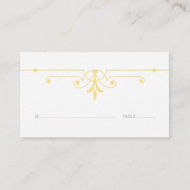 Yellow v2 Extravagante Platzkarte (Vorderseite)
