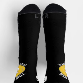 Yellow Volleyball Custom Team Name & Player Number Socken