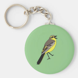 Yellow Wagtail Wild Bird Portrait Schlüsselanhänger
