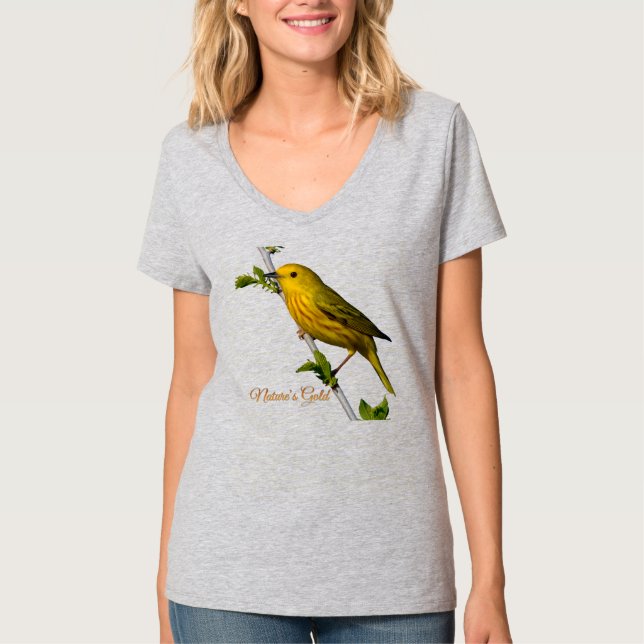Yellow Warbler "Nature’s Gold" T - Shirt (Vorderseite)