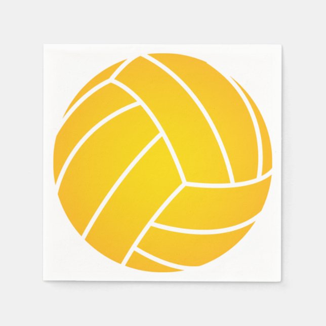 Yellow Water Polo Ball Napkins Serviette (Vorderseite)