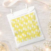 Yellow Watercolor Babydusche Muster