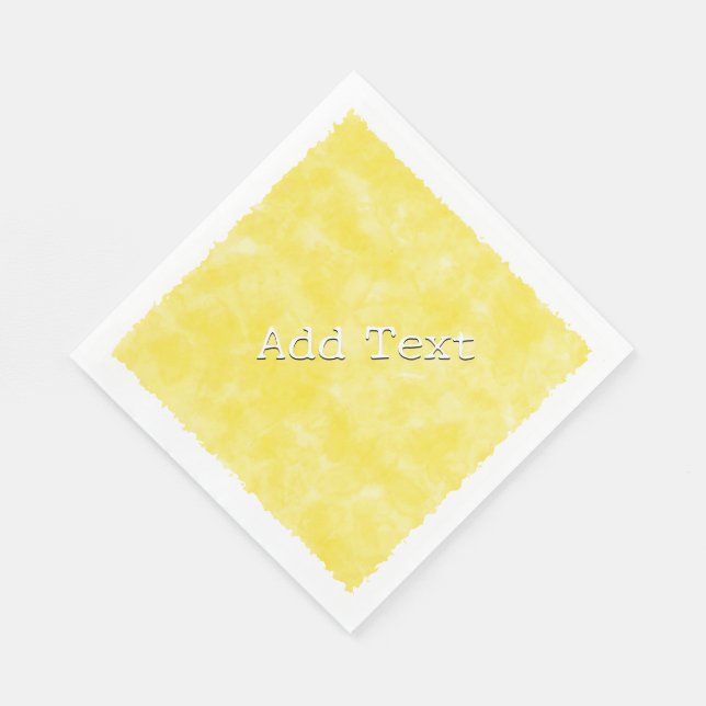 Yellow Watercolor Custom Text Baby Dusche Serviette (Ecke)