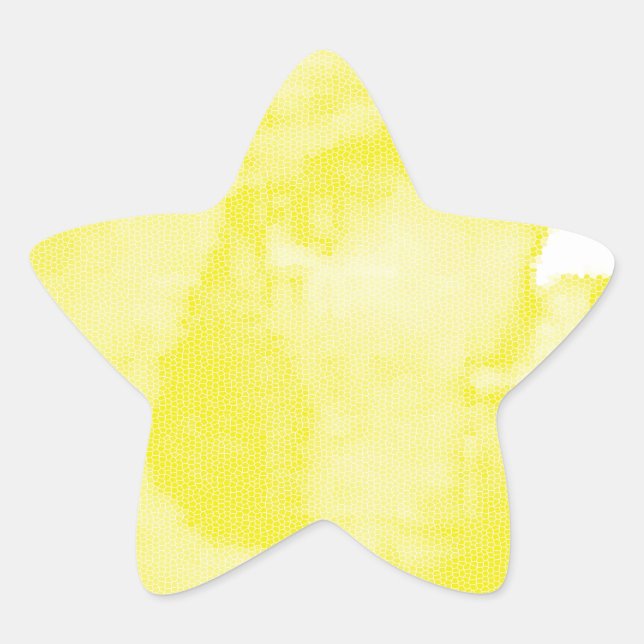 Yellow Watercolor Star Sticker (Vorderseite)