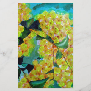 Yellow Wattle, australische Blume Briefpapier