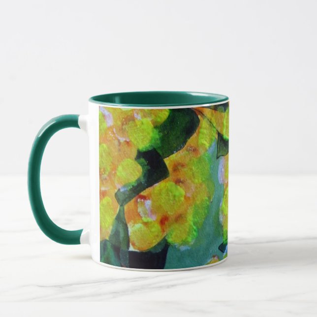Yellow Wattle, australische Blume Tasse (Links)
