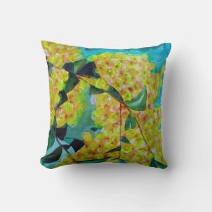 Yellow Wattle - australisches Kunstkissen der Blum Kissen