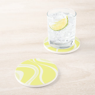Yellow Waves Coaster Getränkeuntersetzer