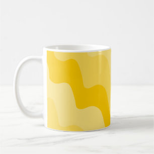 Yellow wavy ocean waves gradient  kaffeetasse