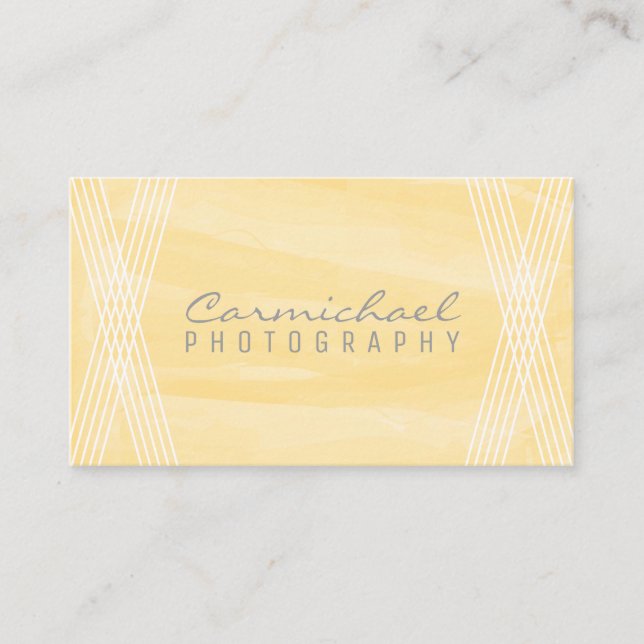 Yellow Wcolor Deko Business Card Visitenkarte (Vorderseite)