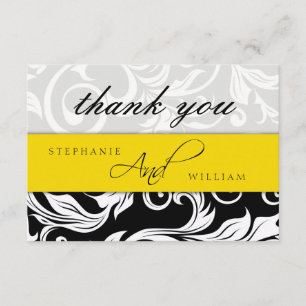 Yellow Wedding Danke-Card Dankeskarte
