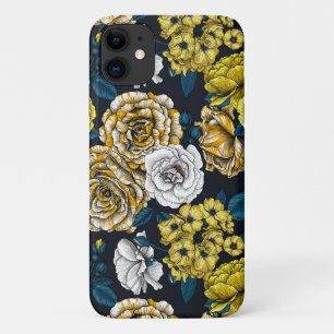 Yellow, White and Bi-Color Rosa with Blue Leaves Case-Mate iPhone Hülle