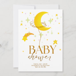 Yellow White Baby Dusche Einladung
