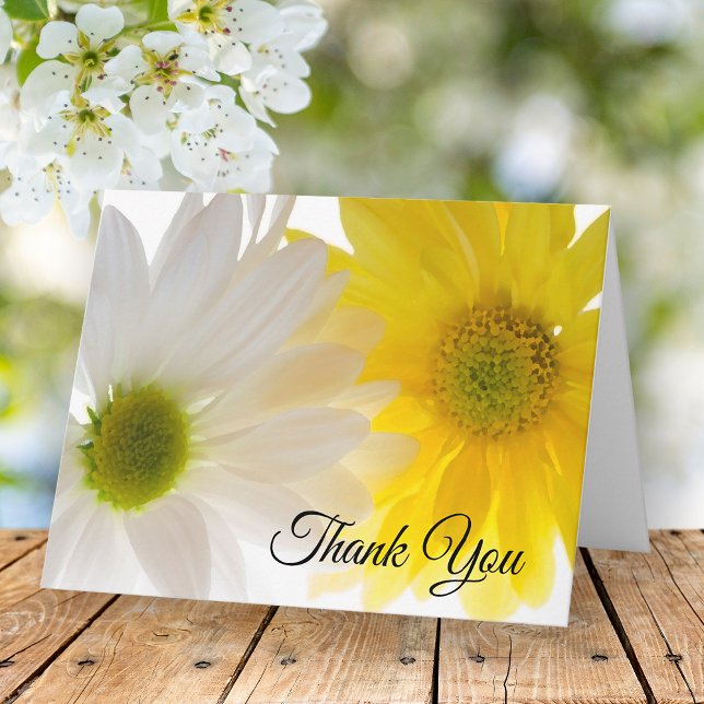 Yellow White Daisis Funeral Beileid Vielen Dank Dankeskarte (Von Creator hochgeladen)