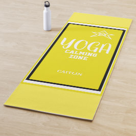 Yellow White Star Yogamatte