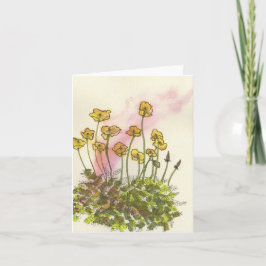Yellow Wild Poppy Greeting Card Dankeskarte