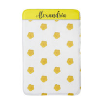 Yellow Wildflower customizable Photo Bath Mat
