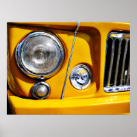 Yellow Willys Jeep Station Wagon Scheinwerfer