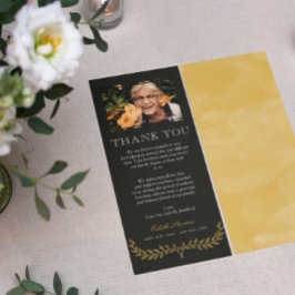 Yellow Wreath Foto Beileid Vielen Dank Dankeskarte