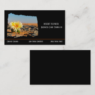 Yellow Wüste Blume Business Card Visitenkarte