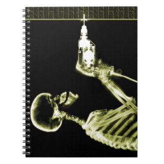 Yellow X-Ray Skeleton Builder Notizblock