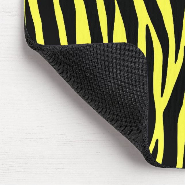 Yellow Zebra Mouse Pad Mousepad (Ecke)