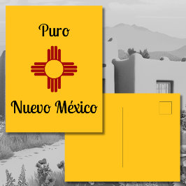 Yellow Zia Sun Puro Nuevo Mexiko Postkarte