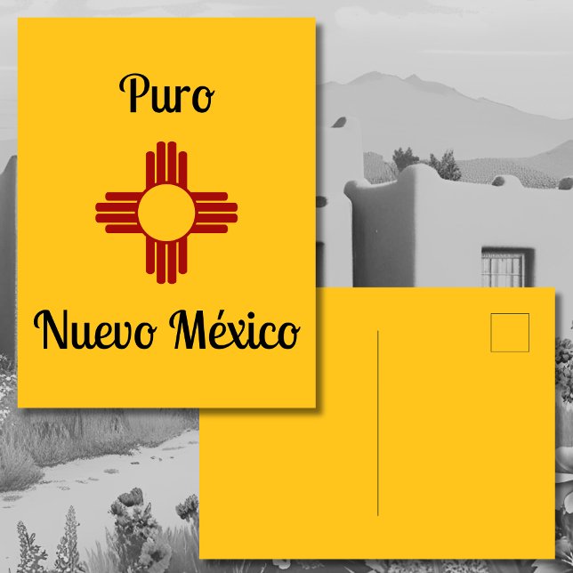 Yellow Zia Sun Puro Nuevo Mexiko Postkarte (Von Creator hochgeladen)