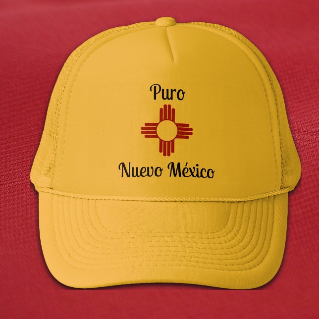 Yellow Zia Sun Puro Nuevo Mexiko Truckerkappe (Von Creator hochgeladen)