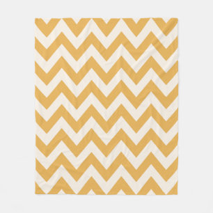 Yellow Zickzack Zigzag Muster Fleecedecke
