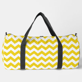 Yellow Zigzag, gelb Zickzack, geometrisches Muster Duffle Bag