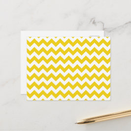 Yellow Zigzag, gelb Zickzack, geometrisches Muster Postkarte
