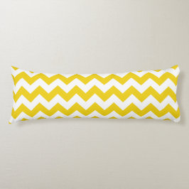 Yellow Zigzag, gelb Zickzack, geometrisches Muster Seitenschläferkissen