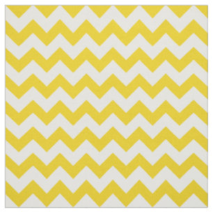 Yellow Zigzag, gelb Zickzack, geometrisches Muster Stoff