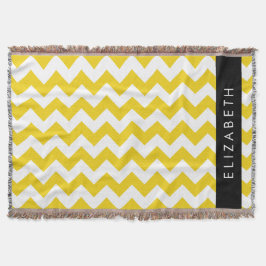 Yellow Zigzag, gelb Zickzack, Ihr Name Decke