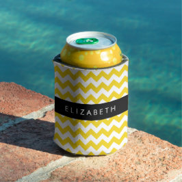 Yellow Zigzag, gelb Zickzack, Ihr Name Dosenkühler