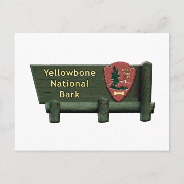 Yellowbone Dog Park Postkarte (Vorderseite)