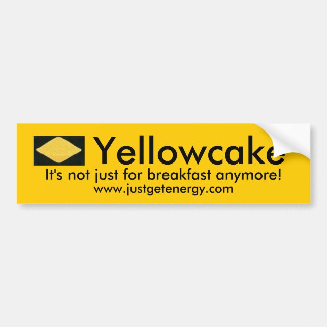 Yellowcake-Autoaufkleber Autoaufkleber (Vorne)