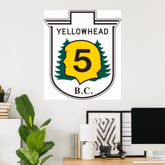 Yellowhead Road Sign Poster (Von Creator hochgeladen)