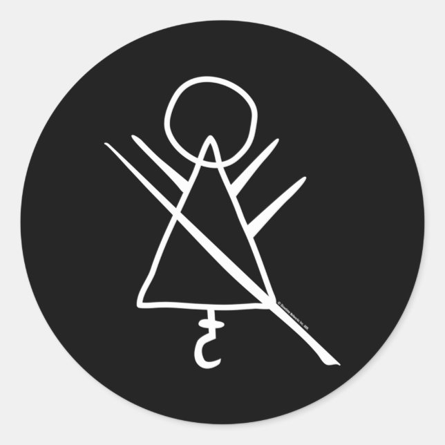 Yellowjacken Rune Runder Aufkleber (Vorderseite)