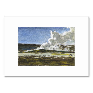 Yellowstone 3 Miniatur-Aquarellbild von MHHR Tischnummer