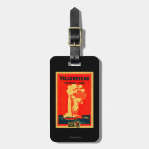 Yellowstone, altes zuverlässiges Werbungs-Plakat Gepäckanhänger