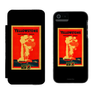 Yellowstone, altes zuverlässiges Werbungs-Plakat Incipio Watson™ iPhone 5 Geldbörsen Hülle
