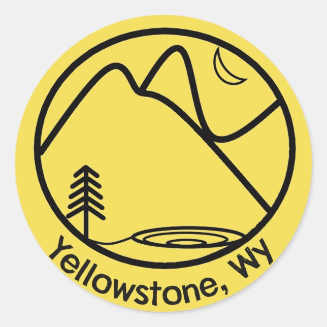 Yellowstone-Aufkleber Runder Aufkleber (Vorderseite)