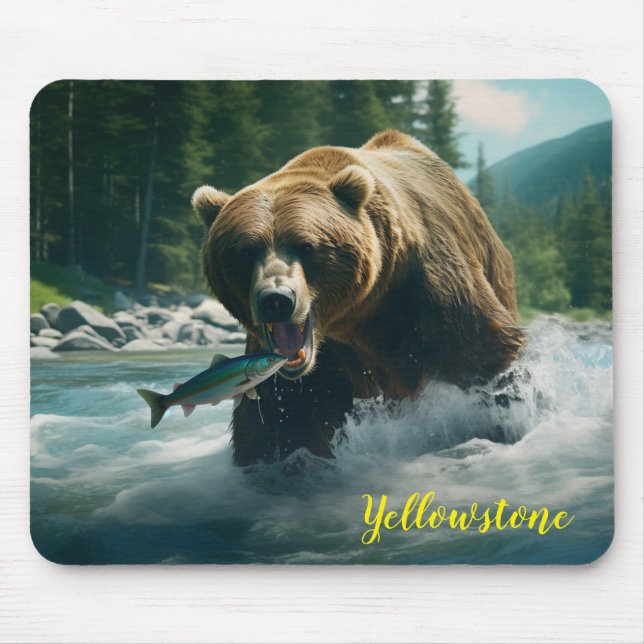 Yellowstone Bear Mouse Pad Mousepad (Vorne)