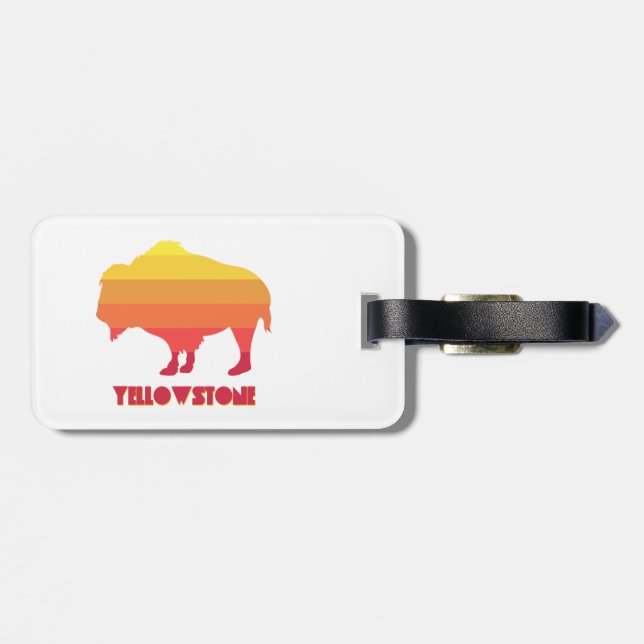 Yellowstone Bison Gepäckanhänger (Rückseite horizontal)