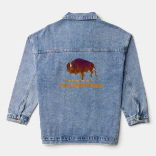 Yellowstone Bison Running Jeansjacke