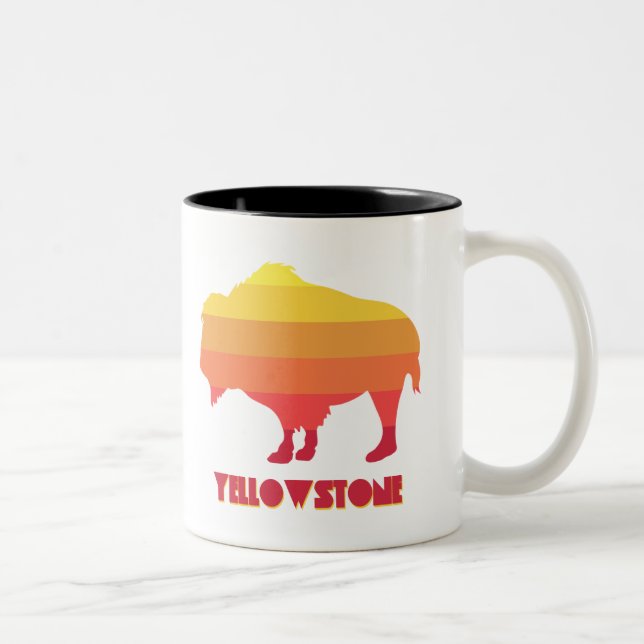 Yellowstone Bison Zweifarbige Tasse (Rechts)