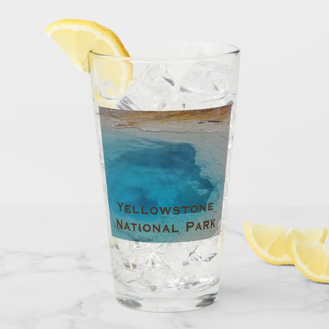 Yellowstone Blue Hot Spring Pool National Park Glas (Vorderseite Ice)