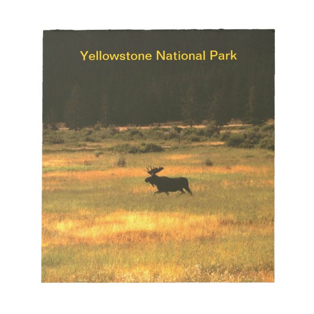 Yellowstone Bull Moose Notepad Notizblock (Vorderseite)